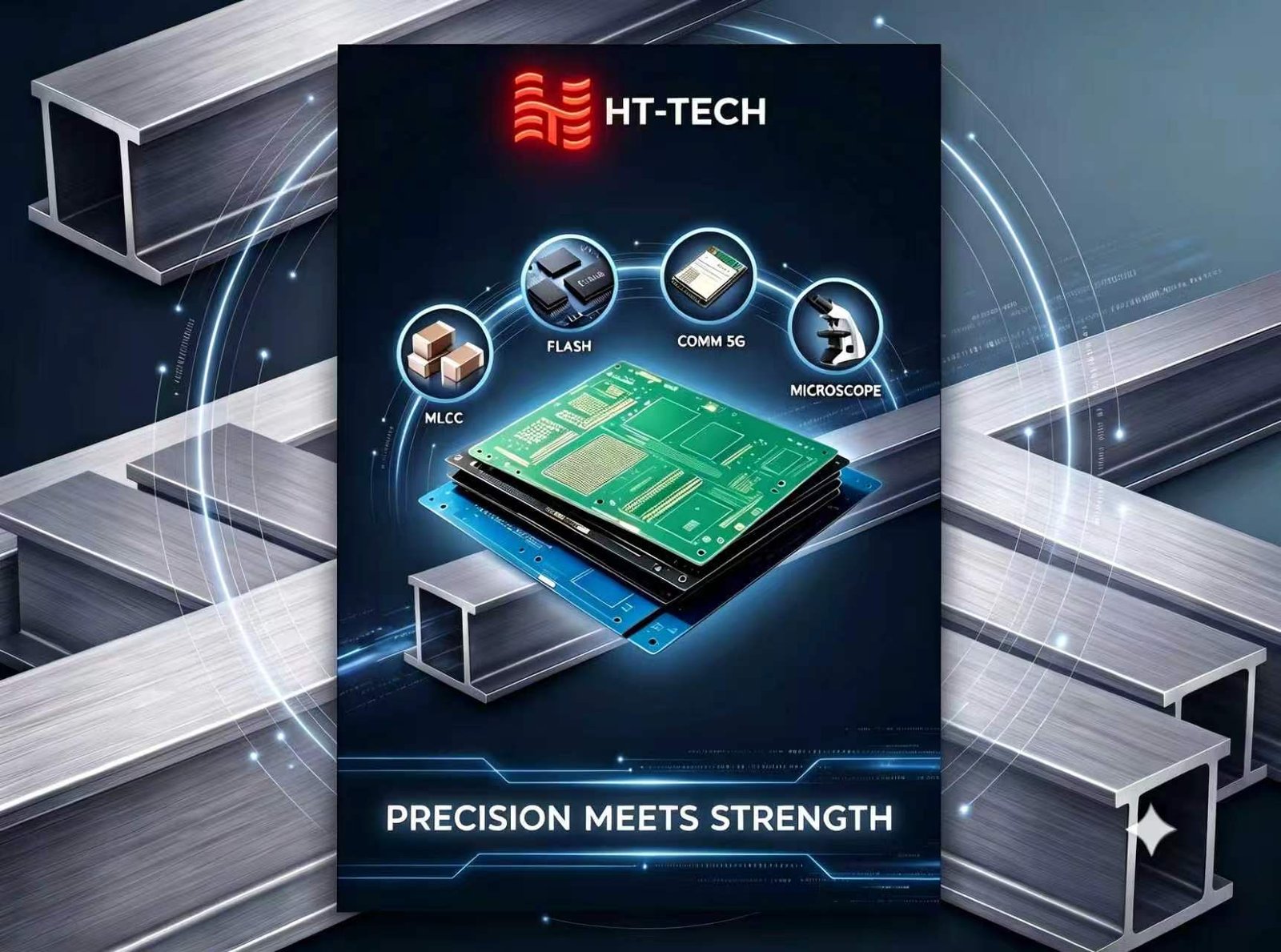 HT TECH aluminium beams and PCB
